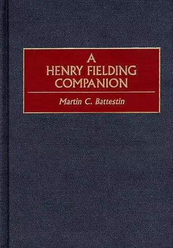 A Henry Fielding Companion cover