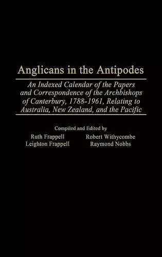 Anglicans in the Antipodes cover