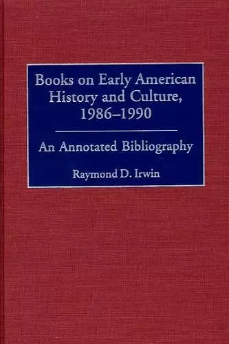 Books on Early American History and Culture, 1986-1990 cover