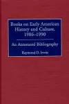 Books on Early American History and Culture, 1986-1990 cover