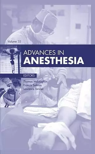 Advances in Anesthesia, 2015 cover