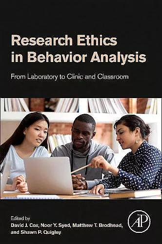 Research Ethics in Behavior Analysis cover