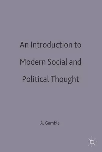 An Introduction to Modern Social and Political Thought cover