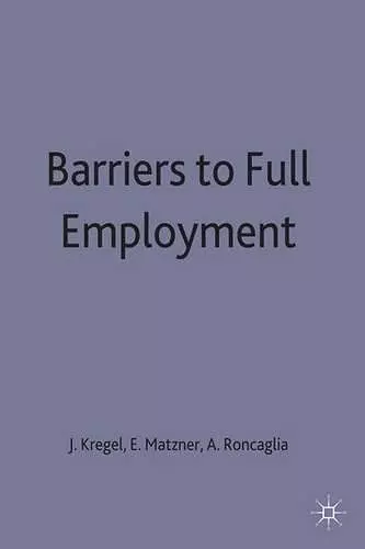 Barriers to Full Employment cover