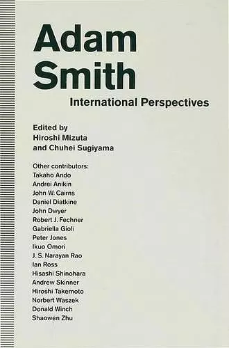Adam Smith: International Perspectives cover