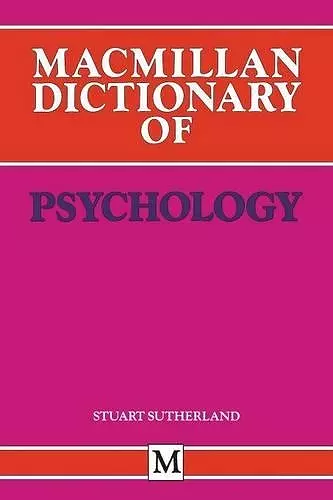 Macmillan Dictionary of Psychology cover