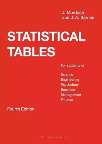 Statistical Tables cover