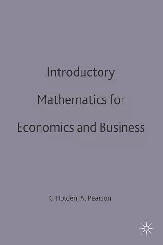 Introductory Mathematics for Economics and Business cover