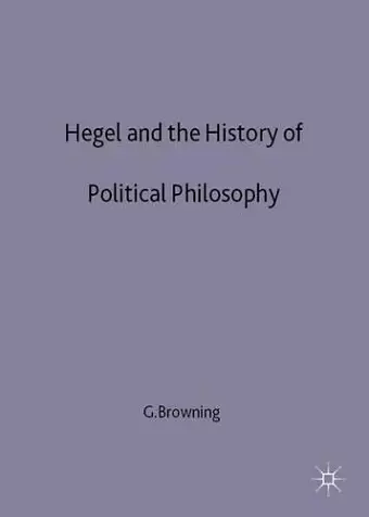 Hegel and the History of Political Philosophy cover