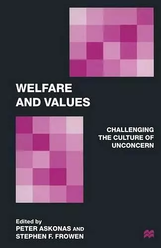 Welfare and Values cover