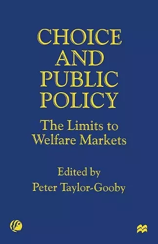 Choice and Public Policy cover