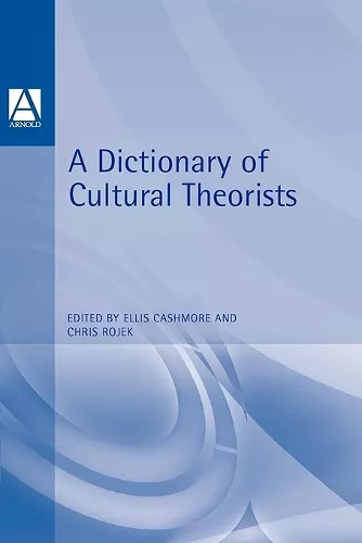 Dictionary of Cultural Theorists cover