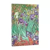2026 Van Gogh's Irises Mini 12-month Horizontal Hardcover Flexi Dayplanner 2026 (Elastic Band Closure) cover
