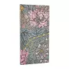 2026 Morris Pink Honeysuckle (William Morris) Slim 12-month Horizontal Hardcover Flexi Dayplanner 2026 (Elastic Band Closure) cover