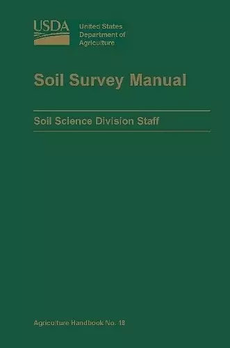 Soil Survey Manual (U.S. Department of Agriculture Handbook No. 18) cover