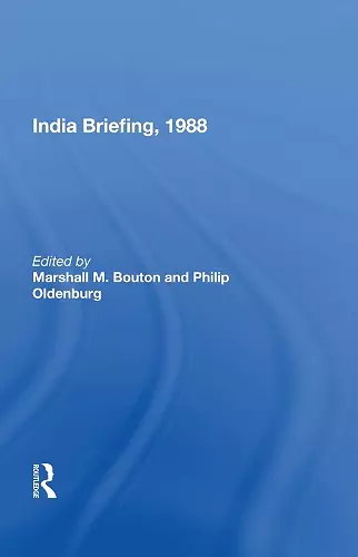 India Briefing, 1988 cover