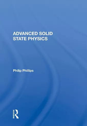 Advanced Solid State Physics cover