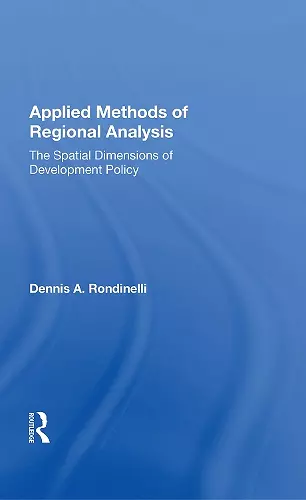 Applied Methods Of Regional Analysis cover