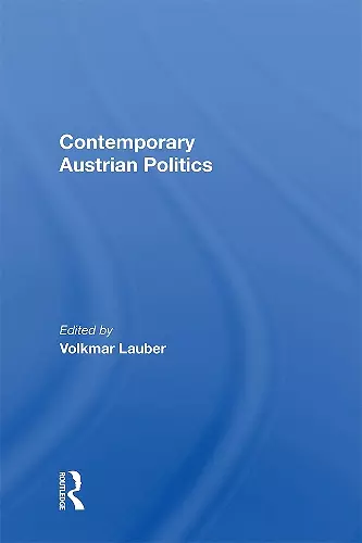 Contemporary Austrian Politics cover