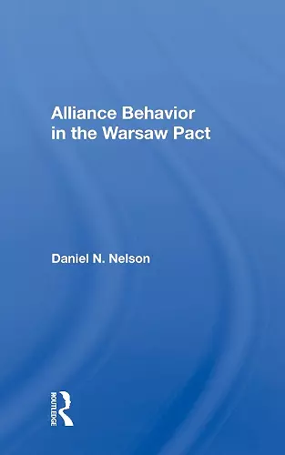 Alliance Behavior in the Warsaw Pact cover