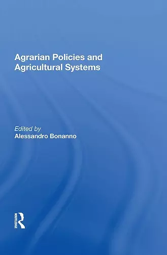 Agrarian Policies and Agricultural Systems cover