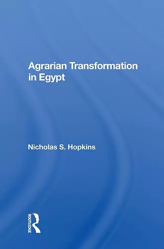 Agrarian Transformation in Egypt cover