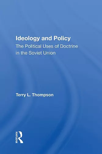 Ideology And Policy cover