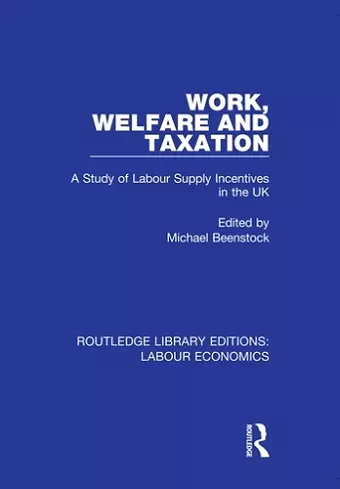 Work, Welfare and Taxation cover