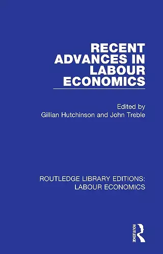Recent Advances in Labour Economics cover