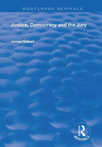 Justice, Democracy and the Jury cover