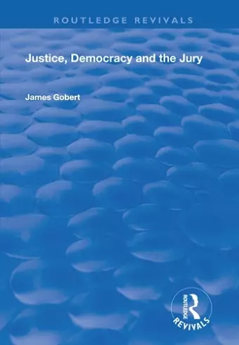 Justice, Democracy and the Jury cover