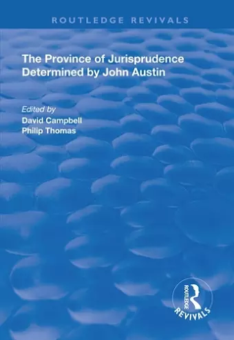 The Province of Jurisprudence Determined by John Austin cover