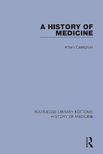 A History of Medicine cover