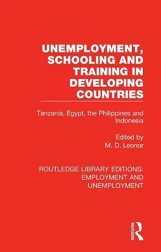 Unemployment, Schooling and Training in Developing Countries cover