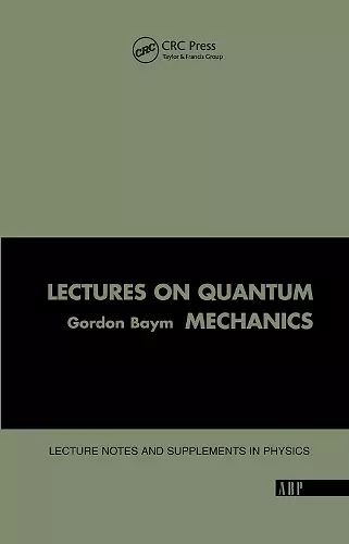 Lectures On Quantum Mechanics cover