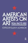 American Artists On Art cover