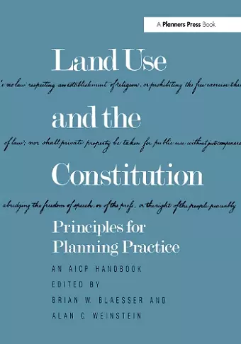 Land Use and the Constitution cover