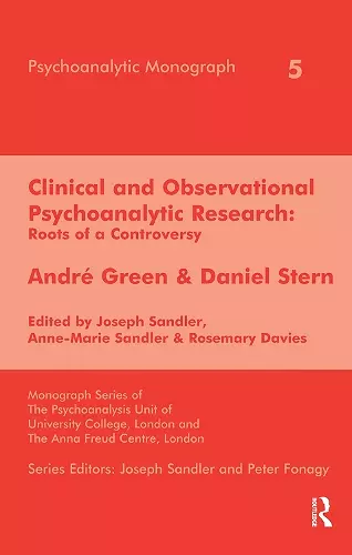 Clinical and Observational Psychoanalytic Research cover