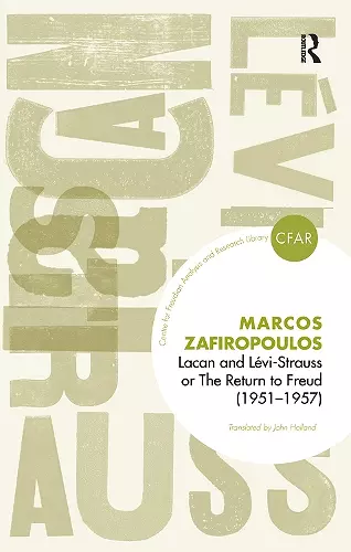 Lacan and Levi-Strauss or The Return to Freud (1951-1957) cover