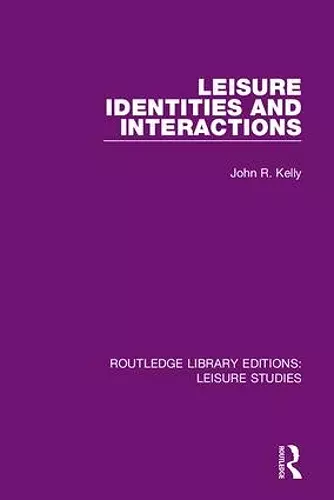 Leisure Identities and Interactions cover
