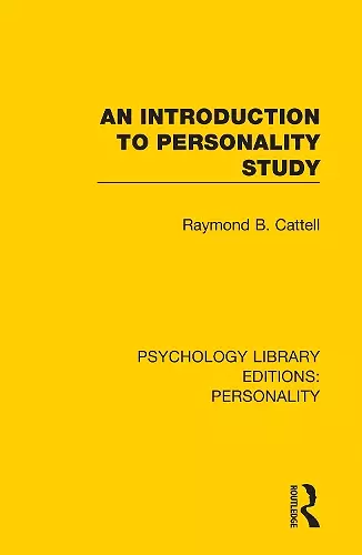 An Introduction to Personality Study cover