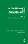 A Dictionary of Criminology cover