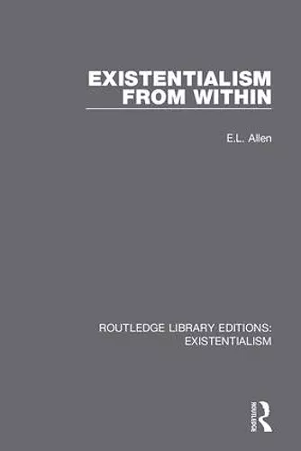 Existentialism from Within cover