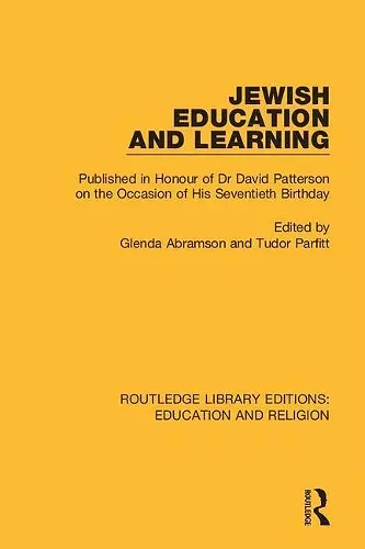 Jewish Education and Learning cover