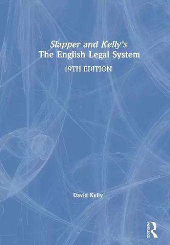 Slapper and Kelly's The English Legal System cover