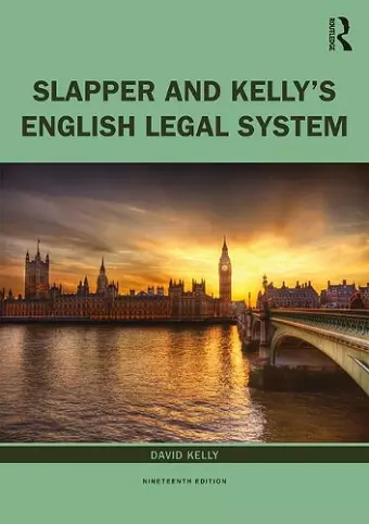 Slapper and Kelly's The English Legal System cover