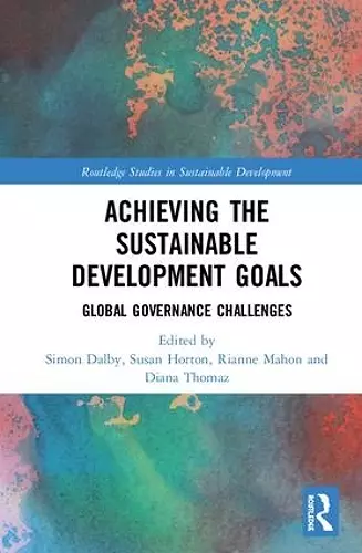 Achieving the Sustainable Development Goals cover