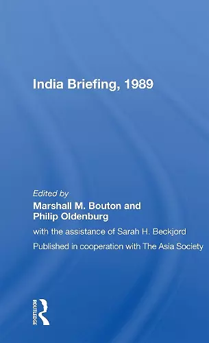 India Briefing, 1989 cover