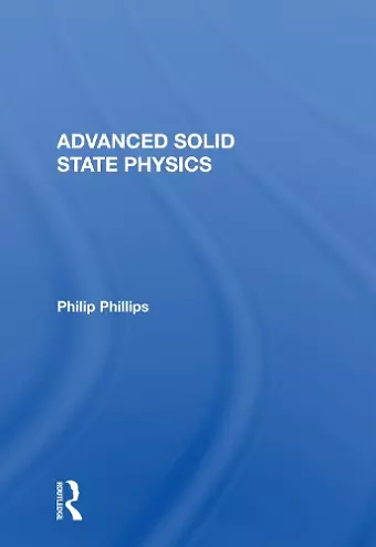 Advanced Solid State Physics cover