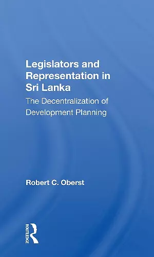 Legislators and Representation in Sri Lanka cover